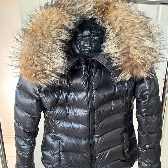 Puffer Jacket with Fur Hood - Picture 1 of 7